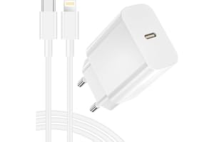 BAMKEY 25W Caricatore iPhone Originale Apple MFi,Caricabatterie iPhone Caricatore Rapido per iPhone 14 13 12 11 Pro Max/Mini/XS/X/8, USBC Alimentatore Presa USB C Spinotto con 2M Cavo Ricarica Rapida