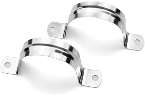 aupawdy 15 Pezzi Fascette in acciaio inox Morsetto per Tubo Staffa a U 50 mm 304 acciaio inossidabile Morsetto tubo Guida Carta da Sella Tubo di Fissaggio del Tubo