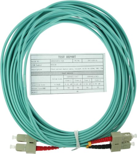 InLine 83501O LWL Duplex Kabel (SC Stecker auf SC Stecker, OM3, 1m) - 2