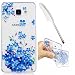 Produktbild Galaxy A5 (2016) Silikon Handyhülle, Silikon Hülle für Galaxy A5 (2016) ,Edaroo Cute Fun Lustig Blaue BlumenMotiv Bunte Malerei Ultra Slim Dünn Klar durchsichtig Transparent Weich Silikon Gummi TPU Gel Schutz Rückseite HandyHülle Bumper Flexibel Schutzhülle Kratzfest Case Cover für mädchen jungs frauen Für Samsung Galaxy A5 (2016)