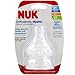 NUK Silicone Orthodontic Nipples, Size 1, Slow, 2 Pack
