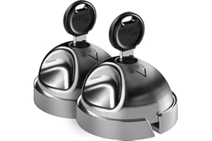 DAKEN Saturn Evo Double - Juego de 2 Cerraduras para Vehículos Comerciales de Alta Resistencia, Cerradura Manual, Acero Inoxidable