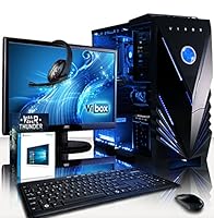 VIBOX Supernova Komplett-PC Paket 9 Gaming PC - 4,1GHz AMD FX 6-Core CPU, GTX 1050 Ti GPU, Super, Desktop Gamer Computer mit Spielgutschein, 22" HD Monitor, Tastatur &amp; Mouse Set (DE QWERTZ), Windows 10, Blau Innenbeleuchtung, lebenslange Garantie* (3,5GHz (4,1GHz Turbo) Superschneller AMD FX 6300 Sechs 6-Core Prozessor CPU, Nvidia GeForce GTX 1050 Ti 4GB Grafikkarte GPU, 16GB DDR3 1600MHz RAM, 1TB (1000GB) SATA III HDD 7200rpm Festplatte, 85+ Netzteil, Vibox blaues Gehäuse, AM3+ Mainboard)