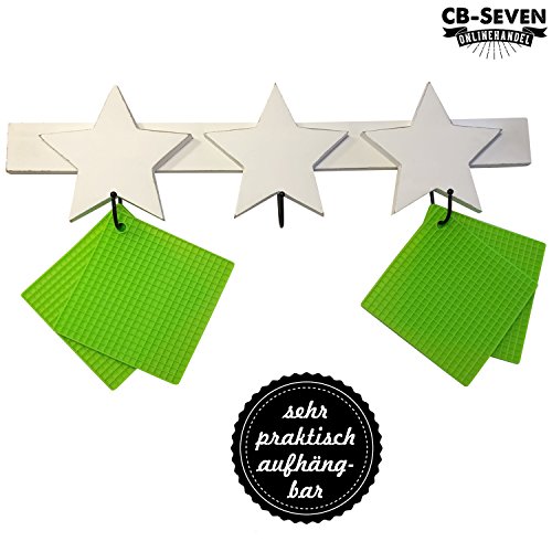 cb-seven’s 4-in-1 Profi Silikon Topfuntersetzer / Topflappen, Set (4 Stück), hohe Qualität, 4 Farben wählbar, multifunktional, langlebig, spülmaschinenfest, 8 mm stark - 6