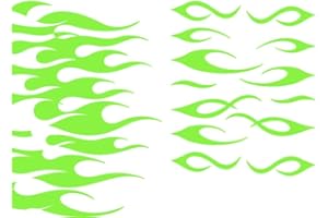 DESIGNDIVIL Autocollant flammes personnalisé pour guitares et basses. Couleurs disponibles Vert pomme
