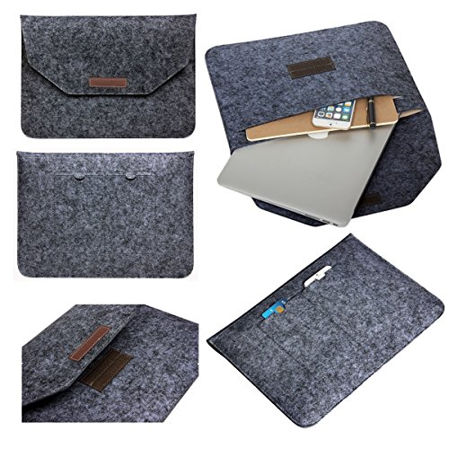 EJBOTH MacBook Pro 13 2016 [Nicht für Macbook Pro 13 ‚Retina] Case & Bag & Film, [Hülle Gummiert PC hard cover + Filz Sleeve + Screen Protector] für Modell: A1706 & A1708 [Neue Version Oktober 2016] kratzfester Schuthülle Netbook-Tasche Ultrabook [Schwarz Hülle + Beutel Dunkelgrau] - 7