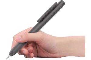 MoKo Hülle Kompatibel mit Apple Pencil 1. Generation, Retractable Ausziehbare Schutzhülle mit Apple Pencil Hülle, Stifthalter mit Stabilem Clip, rutschfeste Einfarbige Stifthülle, Dunkel Grau