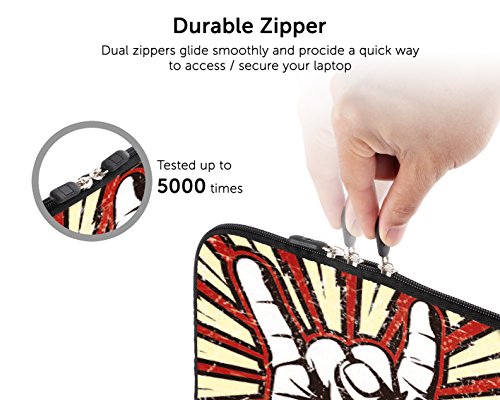 SIDORENKO Tablet PC Tasche f  r 10 - 10 1 Zoll   Universal Tablet Schutzh  lle   H  lle Sleeve Case Etui aus Neopren  Gelb   Rot