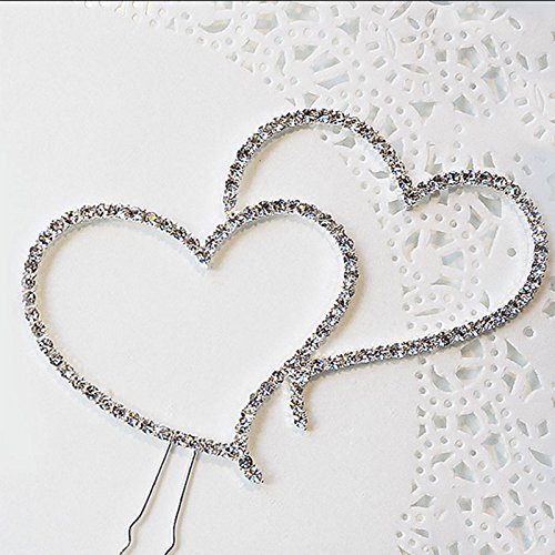 Phizhi®Hochzeit Geburtstag Party Tortenaufsatz Tortenfigur Herz Cake Topper Torten Deko - 4