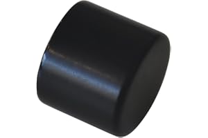 GARDINIA Chicago Series Curtain Pole End Caps Diameter 20 mm Metal Matt Black Pack of 2
