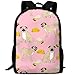 Produktbild Hipiyoled Laptop Rucksack Möpse Hund Tacos Lebensmittel Computer Tasche College School Rucksack für Frauen und Männer