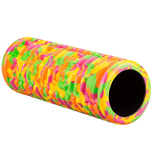 Ultrasport DIY Massagerolle mit 3 Zonen Druckpunkt Oberflächendesign inkl. Trainingsposter