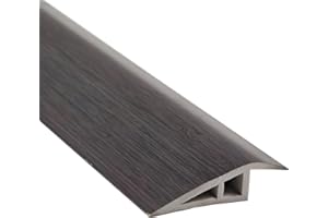 GELINTONG Rubber Threshold Ramp,Self Adhesive Floor Transition Strip,Carpet Laminate Vinyl Flooring Tile Edging Trim,Threshold Reducer,Door Bars,Carpet Edge Strips (C, 1Meter × 1.5cm)