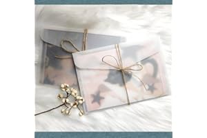 HAOZAIKEJI 30 Pack Translucent Vellum Envelopes 5x7 Clear for Wedding, Greeting, Parties, Card, Postcards, Photos - Blank White