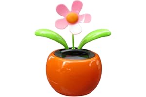 Benoon Solar Dancing Flower Decoration, Solar Powered Dancing Swinging Animierte Blume Toy Car Styling Home Decoration OrangeNone