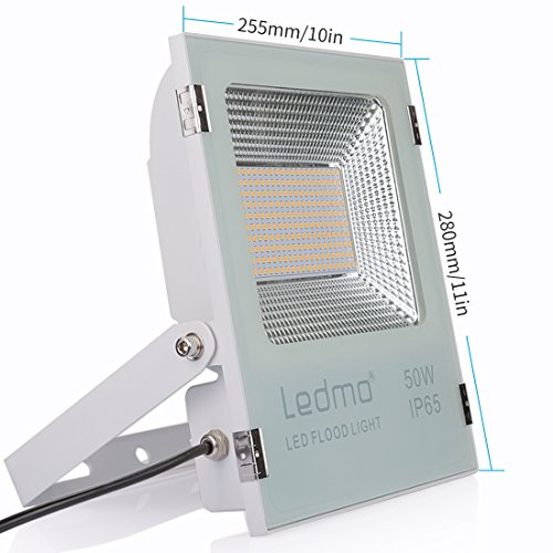 LEDMO® Warmweiß 50W Led Fluter, 2017 Neu Stil Außenstrahler, CRI>80 IP65 LED Flood light Lampen Spotlicht Leuchtmittel Flutlicht - 3