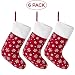 Produktbild Unomor 6 Stück Weihnachtsstrumpf Schneeflocke Weihnachtssocke Christmas Stocking Nikolaussocke 46 * 30 cm