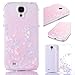 Produktbild Samsung Galaxy S4 Hülle Flüssig,Samsung Galaxy S4 Schutzhülle,Transparent Hard Case Hülle für Samsung Galaxy S4,Luxus Shiny 3D Bling Glanz Glitter Glitzer Sparkle Treibsand Liquid Flüssig Flowing Fließend Schneeflocke Kreative Design mit Muster Hart Plastik Tasche Durchsichtig Klar Kristal Clear Rückseite Rück Zurück Bumper Beschützer Haut Schale Etui Case Cover Handyhülle für Samsung Galaxy S4 5.0 Zoll,Rosa