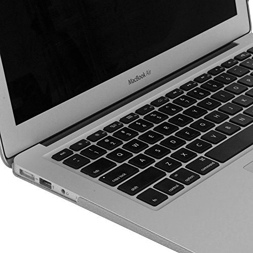i-Buy Matte Gummierte Harte Schutzhülle Hülle für Apple Macbook Air 13.3 Zoll + Schutzfolie + Silikon Tastaturschutz + Anti-Staub-Stecker – Klar - 5