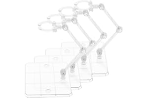 Alipis 4 Supports De Figurines d'action Support D'affichage De Figurine d'action Réglable De Modèle De De Poupée Transparent Fournitures D'affichage De Table pour La