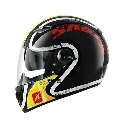 Shark Vision-R - Casco Integral, color Negro/Amarillo/Blanco, talla L 