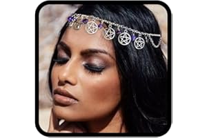 Fashband Boho Head Chain Silver Beads Headpiece Tassel Halloween Festival Party Hair Accessories for Women and Girls