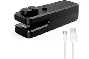 ‎BRIFIT Brifit Mini Folienschweißgerät, 2 in 1 Bag Sealer mit Cutter Versiegelungsmaschine, USB Aufladbar Hand Verschlussgerät für Plastiktüten Beutel Spänesäcke Lebensmittellagerung Snack