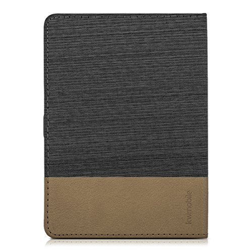 kwmobile Hülle für Tolino Vision 1 / 2 / 3 / 4 HD – Flipcover Case eReader Schutzhülle – Bookstyle Klapphülle Schwarz Braun - 3