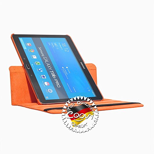 COOVY® 360° ROTATION COVER FÜR SAMSUNG GALAXY TAB PRO 10.1 SM-T520 SM-T525 SMART HÜLLE TASCHE ETUI CASE SCHUTZ STÄNDER Farbe orange - 3