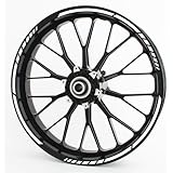 Motoking Felgenrandaufkleber GP - WEIß - Komplettset für 15" bis 19"