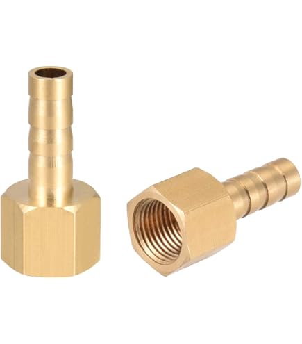 thumbnail interactive-video image 1 of 6-Pack Brass 6mm Hose Barb To 1/8″ Male NPT Threaded Quick Coupling Connectors By Uxcell 1 of 2