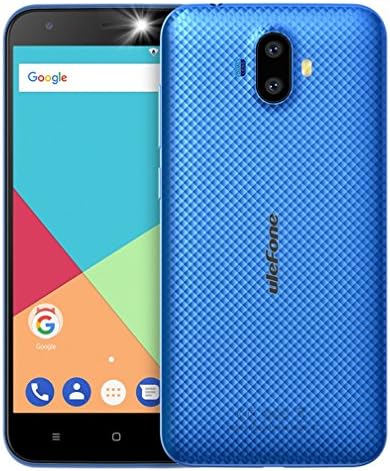 Ulefone S7 Smartphone Unlocked Android 7.0, Triple Camera 8MP+5MP+5MP, Quad Core MTK 6580 1.3GHz, Dual SIM, 5.0" Screen, 1GB RAM+8GB ROM, 2500mAh Battery, Cheap 3G SIM Free Mobile Phones (Blue)