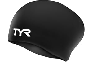 TYR Adult Long Hair Wrinkle-Free Silicone Swim Cap