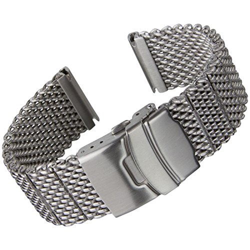 Geckota Edelstahl Uhrenarmband Milanaise Maschen Satin 22mm Geckota Edelstahl Uhrenarmband Milanaise Maschen Satin 22mm