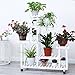 Produktbild WODO Holz Blumenständer, Topfpflanze Pflanzen Kräuter Topf 5 Schichten mit Rädern Display Regalleiter Indoor und Outdoor Garten Balkon Holzregal 102L × 23W × 92H (cm), 40,1L × 9W × 36,2H (Zoll)