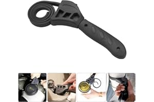 VCRANONR Cinghia Chiave Cinghia Filtro Olio 500 mm Chiave for Cinturino in Gomma Regolabile Chiave a Nastro Chiave Universale for Filtro Olio per Auto, Apertura Filtri, Meccanici e Installatori, Nero