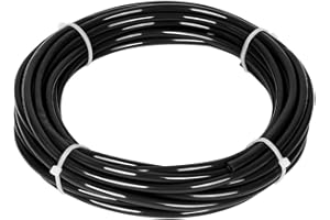 ANOMM Polyurethane PU Air Hose Pipe Tube Kit, 10m(32.8ft) Length, 4mm ID * 6mm OD, High Performance Durable Pneumatic Air Tubing, Black