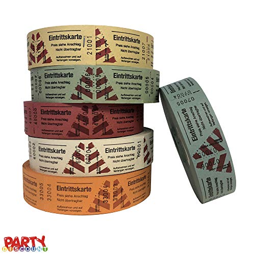 Preisvergleich Produktbild PARTY DISCOUNT ® Rollen-Eintrittskarten 1000 Abrisse, blau