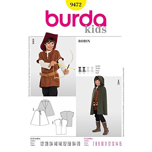Burda Pattern 9472 Robin Cape – Layer Size 122 170