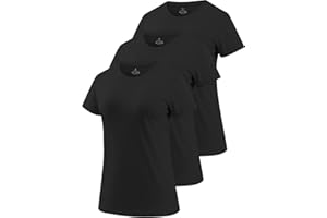 Ullnoy 3 Pack Womens Casual Cotton Crew Neck Quick Dry T-Shirts Wicking Athletic Short Sleeve Yoga Tops
