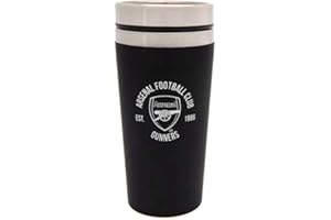 ARSENAL F.C. Arsenal FC – Mug de voyage en acier inoxydable EPL authentique – 450 ml