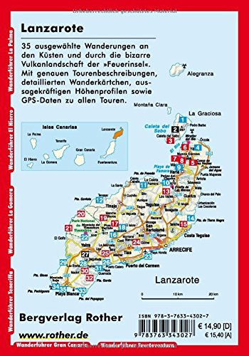 Book's Cover of Wanderungen auf Lanzarote. Rother Wanderführer