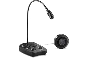 CHROX Fönsterintercom Anti-interferens, Mikrofon Intercom Interphone System Dual-Way Bank Speaker, för företagssjukhus Anti-a