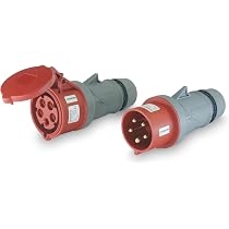 MENNEKES AM-TOP Leistungssteckverbinder Stecker – 4-polig, 400 V / 16 A, Rot, IP67, Kabelmontage, Industriequalität
