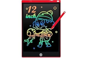 CIMETECH Tableau à gribouiller coloré de 12 Pouces pour Enfants, Tableau d'écriture LCD pour Doodle, Jouets de Dessin pour 3 4 5 6 7 Ans, Cadeau pour Les Enfants