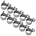 Produktbild Miji Hose Clamps, 10 PCS 304 Stainless Steel Pipe Clip Fuel Line Tube Fastener Super Heavy Duty T Bolt Clamp 6mm-20mm (11-13Mm)