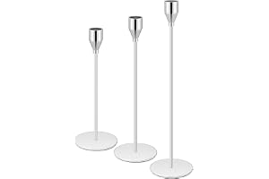 Ljusstake, silver/svart ljushållare för koniska ljus, konisk ljushållare dekorativ ljushållare för bröllop, mat, fest, årsdag
