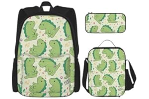 YESHEW Moriah-Elizabeth Backpack Three Piece School Bag With Lunch Box Pencil Set Men And Women Teen Fashion Backpack