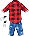 Produktbild Barbie Ken rotes Karo Hemd & Demin Bluejean Hose - Kenn Moden Kleidung und Schuhe