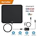 Price comparison product image Libra Gemini TV Aerial HDTV antenna Amplified Indoor TV Aerial 50 Miles Digital HDTV Indoor Antenna with Detachable Amplifier Signal Booster,Easy installment Paper-Thin and High Reception TV Aerial Indoor Black